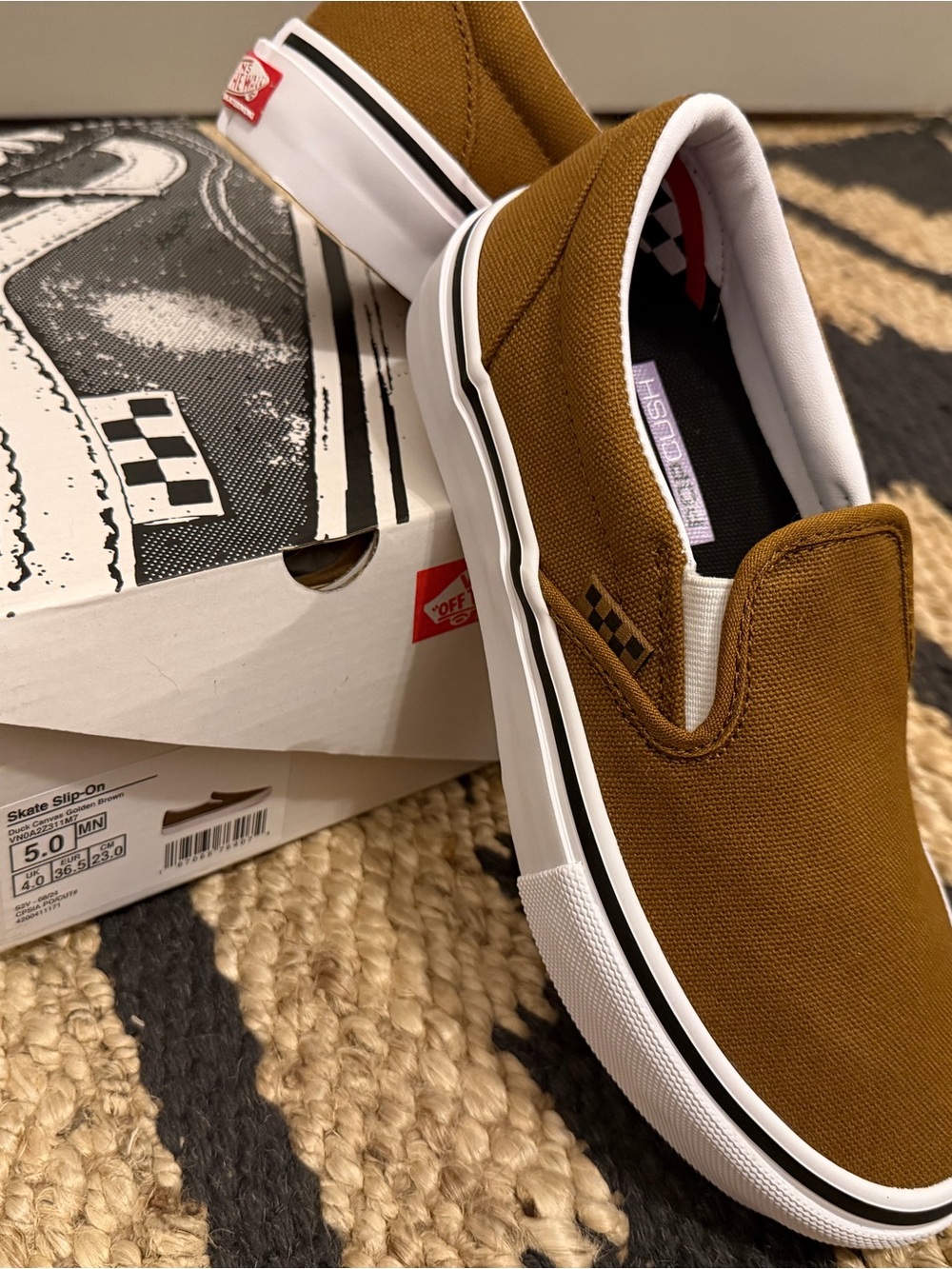 Vans Brown Classic Slip-On Loafers